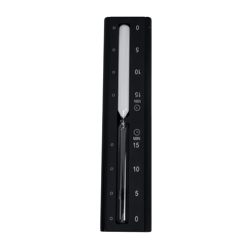 SAUFLEX smėlio laikrodis, juodas 15 min