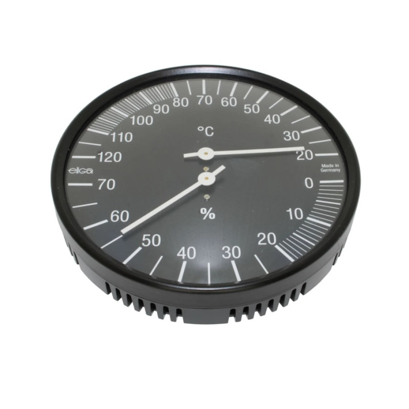 Termometras-higrometras, juodas