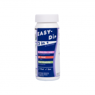 Vandens testavimo juostelės Easy-Dip 3 in 1, PH/O2/Šarmingumui tirti, 50 vnt