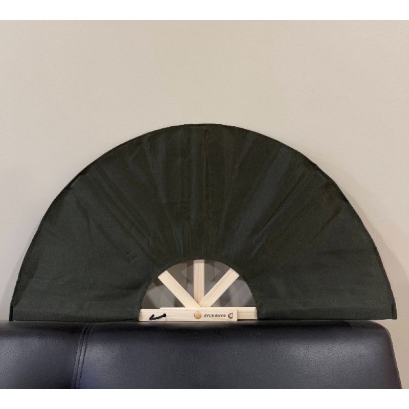 Medžiaginė pirties vėduoklė, tamsiai žalia