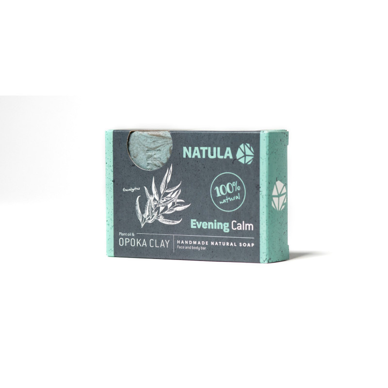 Veido ir kūno muilas NATULA su opokos uoliena ir eukaliptais 100g Veido ir kūno muilas NATULA su opokos uoliena ir eukaliptais 100g