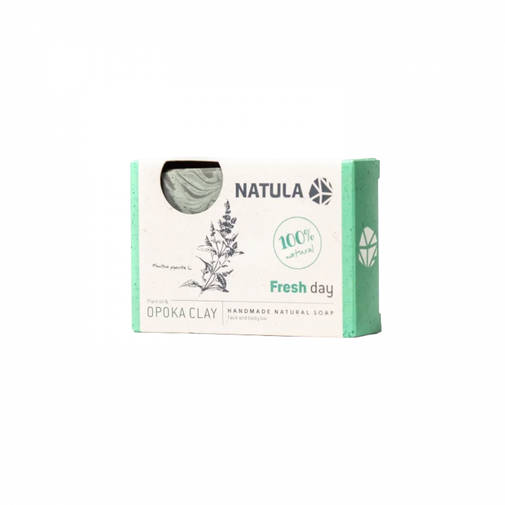 Veido ir kūno muilas NATULA su opokos uoliena ir mėta 100g