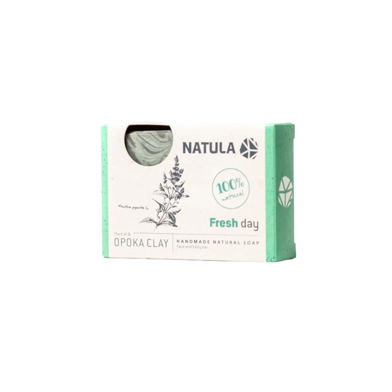 Veido ir kūno muilas NATULA su opokos uoliena ir mėta 100g