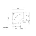 WEDI garinės pirties kampinis gultas 850mm - 2 WEDI garinės pirties kampinis gultas 850mm - 2