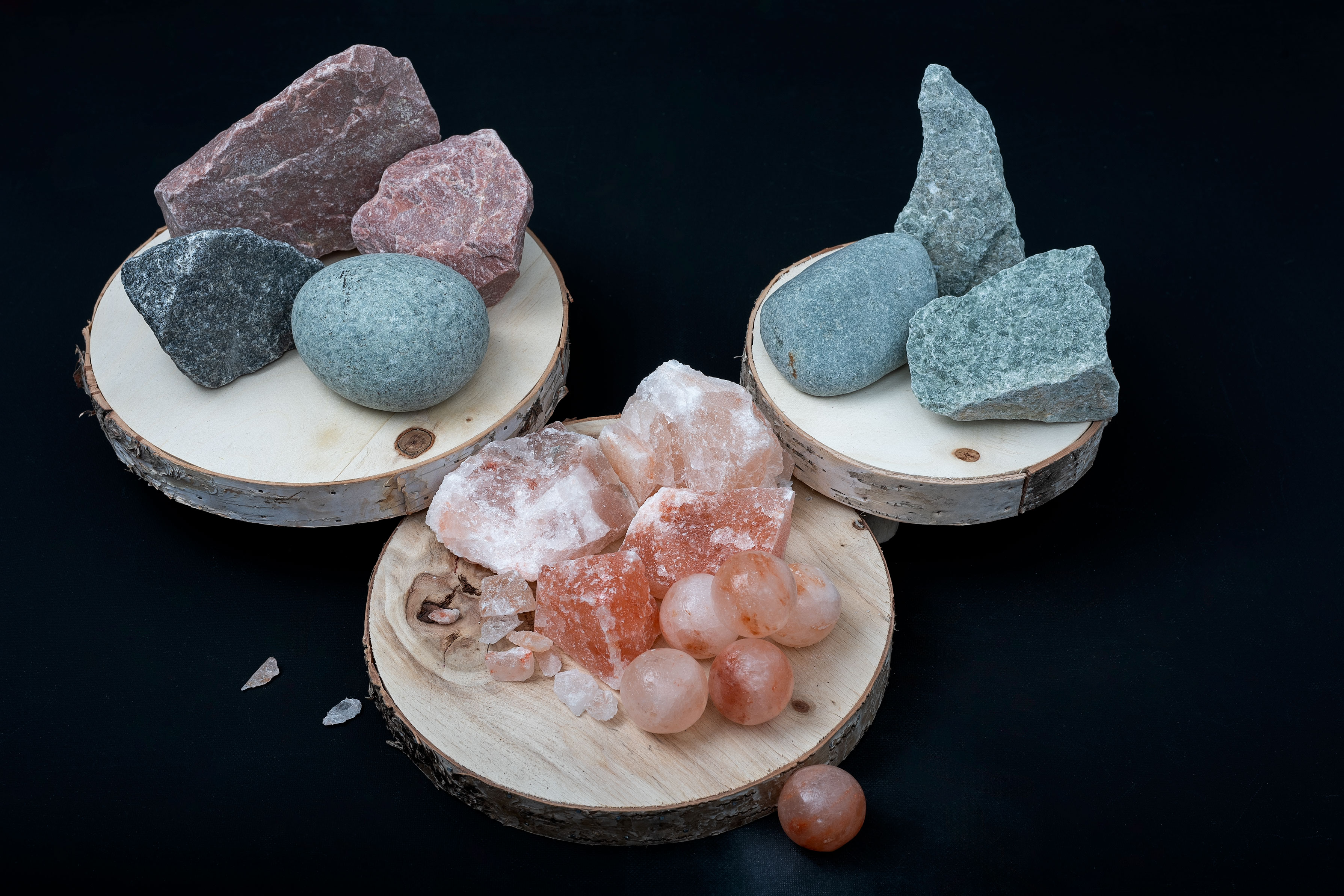 Pirties akmenys ir himalajų druskos