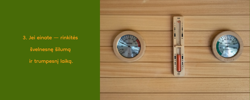 Pirties termometras, higrometras ir smėlio laikrodis