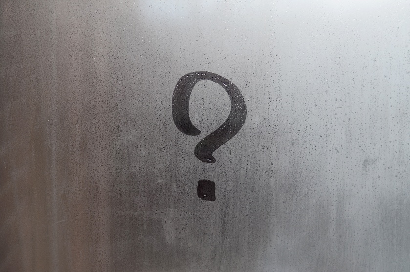 Condensation on a glass surface